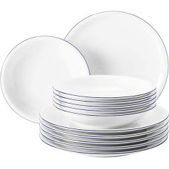 Seltmann Weiden 001.718873 Compact Blaurand Dinner Service 12 gabali 10795 White 6 personas