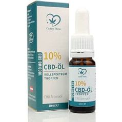 CBD Öl 10% - Vollspektrum CBD-Tropfen aus biologischem Anbau, mit Terpenen, auf MCT-Basis, zertifiziert un 100% laboranalysiert - 10ml