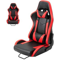 Anman Adjustable Gaming Chair Includes Dual Lock Sliding Module PU Leather Ergonomic Wheel Frame Seat Red Racing Gaming Chair