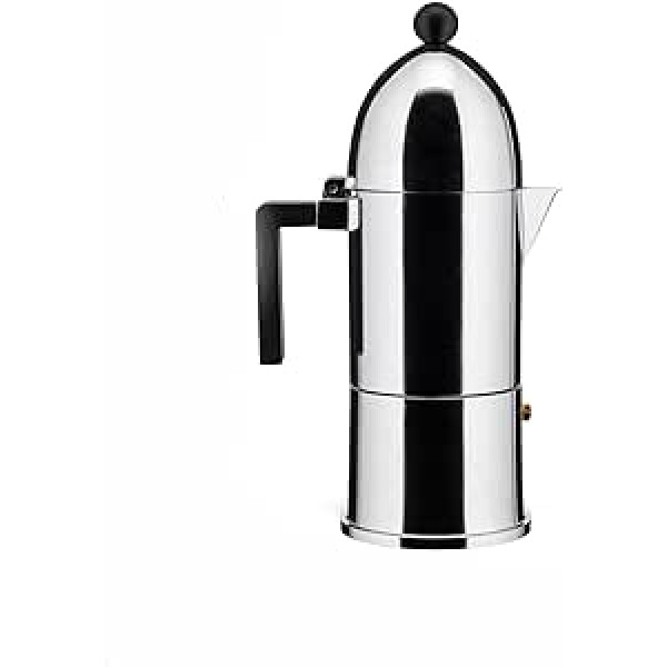 A di Alessi La Cupola espresso kafijas automāts, 6 tases, melna apdare, (A9095/6 B)