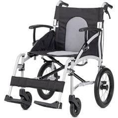 Bischoff & Bischoff Vida transporta ratiņkrēsls ar 13 collu tranzīta riepām, salokāms, ideāla izvēle ceļojumiem un mobilitātei ceļā, tikai 10 kg