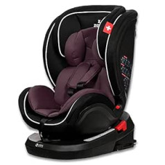 ZIZITO AMADEO - Bērnu sēdeklītis ar ISOFIX no 0-36 kg (0+/1/2/3 grupa) - Autosēdeklītis bērniem no 0-12 gadiem, 360 grādu rotācija, Isofix, bāzes stacija - SGS sertificēts, pelēks