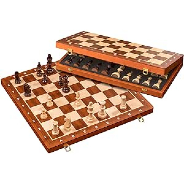 Philos 2611 - Schach, Schachspiel, Schachkassette, Feld 50 mm, Königshöhe 90 mm