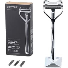 SHAVENT Swinging Head Razor, Plastic-Free & Durable - Made in Germany