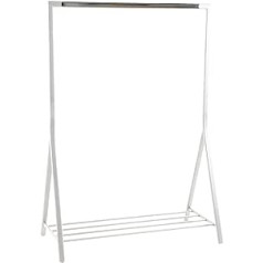 AC Design Furniture Keld Clothes Rack, White, Coat Stand with Shelf, Bedroom, Hallway Coat Rack Made of Metal, Pack of 1