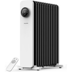 PELONIS eļļas radiators 2500 W, enerģijas taupīšanas 13 ribas ar termostatu un 24 stundu taimeri, apsildes elektriskais ventilatora sildītājs ar aizsardzību pret pārkaršanu guļamistabai, birojam, viesistabai