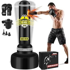 Standing Punch Bag Adult 70 Inches Heavy Punching Boxing Bag with Boxing Gloves and Electric Air Pump, Women Men Stand Kickboxing Bags for Training MMA Muay Thai Fitness Beginners