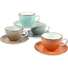 CreaTable 17725, Serie Vintage Nature, Geschirrset Kaffeetassenset 8 teilig