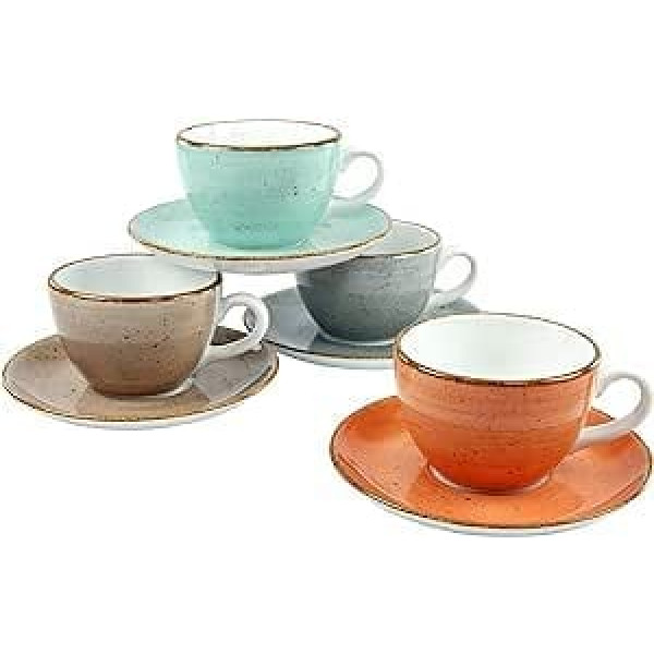 CreaTable 17725, Serie Vintage Nature, Geschirrset Kaffeetassenset 8 teilig