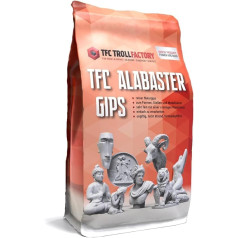 TFC Alabaster apmetums, balts, 5 kg, liešanas maisījums silikona veidnēm, krāsošanai un modelēšanai, roku nospiedums, mazuļa bump, ļoti smalks