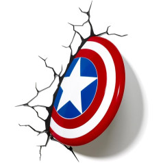 Captain America Shield 3D Deco sienas gaisma / naktslampiņa