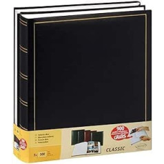 2 jumbo tradicionālo fotoalbumu komplekts 100 lappuses 500 fotoattēliem 10 x 15 melns