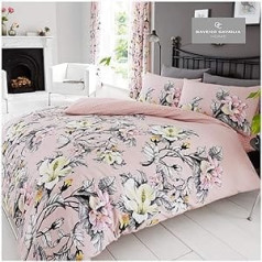 GC GAVENO CAVAILIA Luksusa segas pārvalks Mīksts un mājīgs gultas veļas komplekti ar spilvendrānām Polycotton Eden Pink King Size 3