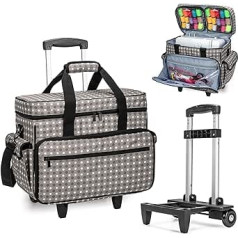 Teamoy Sewing Machine Bag Trolley, Sewing Machine Bag with Wheels, Sewing Machine Trolley for Sewing Machine Accessories