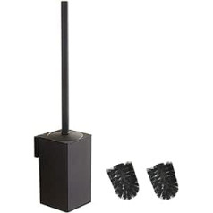 BGL Black Wall Mounted Toilet Brush - Square Toilet Brush Holder 304 Stainless Steel