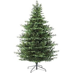 eveXmas 210 cm Artificial Christmas Tree, Hagen Realistic Green, 1144 Branches PE + PVC Tips, Includes Metal Stand