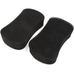 2 Pcs Black 8 Shaped Wash Cleaning Sponge for Car Body House