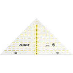 Prym ātrais trīsstūris 1/4 kvadrātcollu Omnigrid lineāls, plastmasa, caurspīdīgs