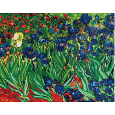 DIAMOND DOTZ DD10.019 Irises (Van Gogh) Cameo dimanta krāsošanas komplekts, 42 x 52 cm