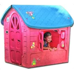 thorberg Playhouse Maxi bērnu rotaļu māja īpaši liela 120 x 113 x 111 cm (Ražots ES) Bērnu māja Rozā