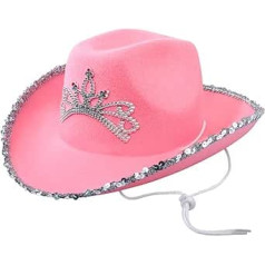 COSAVOROCK Cowgirl cepure Princess Crown Tiara Cowboy cepure