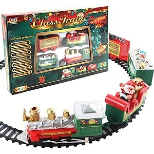 JAWSEU Christmas Train Set, Electric Train Track Toy, Around the Tree, Christmas Decoration, Christmas Track Set Children's Toy, Christmas Decoration Gift