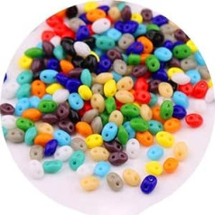 2 * 5 mm izgatavotas stikla pērles rotaslietu izgatavošanai DIY, 75/150gab maisījums, 10g-150gab
