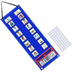 KOMBIUDA 1 Iestatīt dienas kalendāru bērniem Uzdevumu atlīdzības diagramma Ikdienas plānošanas padomes rutīnas diagramma mazuļiem Rutīnas diagramma Maziem bērniem kalendāra materiāls Trīsstūrveida stenda grafiks