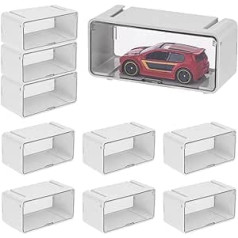 10 Pieces 1/64 Car Model Display Case Clear Acrylic Display Case for Car Model Scale Match Box Wheel Display Case Car Garage Display Case for Scale 1/64, 1/156 1/89 1/185 1/90 1/136 1/73 1/70 1/80