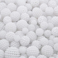 10-150pcs/bag 10-30mm Bayberry Imitation Beads Round Loose Beads Fits Europe Beads Jewelry Making DIY Craft Accessories White 17.5mm - 30pcs