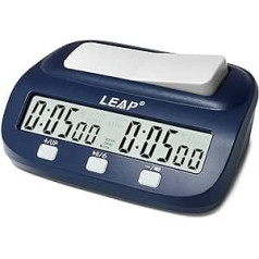 LEAP Chess Clock Upgraded Digital Clock Timer with Bonus & Delay Countdown Function for Chess and 2 Players Board Games Blue 2023 New Arrival