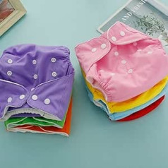 7pcs Baby Cloth Nappies Reusable Pocket Nappy Washable Washable Cloth Nappies Super Absorbent Cloth Nappies Multicoloured Comfortable Cloth Nappies for Baby Infant Boys Girls