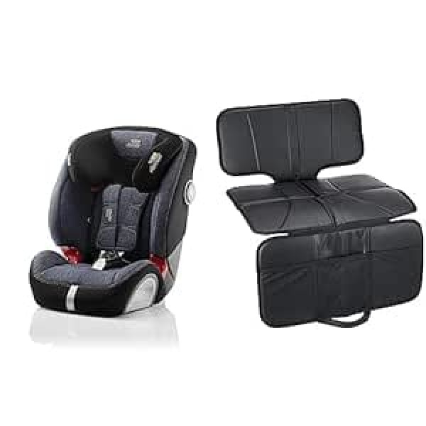 Britax Romer bērnu sēdeklītis 9-36 kg EVOLVA 1-2-3 SL SICT, optimizēta sānu trieciena aizsardzība bērniem (1/2/3 grupa) un oriģinālie aksesuāri, bērnu sēdekļa aizsargpaliktnis, automašīnas sēdekļa aizsardzība, melns