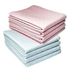 CAUZi Premium pārģērbšanās paklājiņš, mazgājams un atkārtoti lietojams kokvilnas paklājiņš, elpojošs, ūdensizturīgs, ekonomisks, komplekts 4, 60 x 70 cm (rozā)
