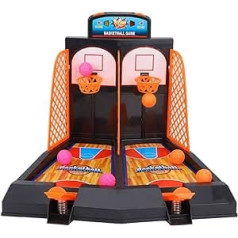 Table Basketball Shooting Game, Robust Plastic Desktop Shooting Basketball Classic Arcade Games Basketball Hoop Set (Desktop Shooter)