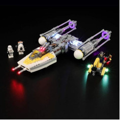 BRIKSMAX LED apgaismojuma komplekts priekš Lego Star Wars Y-Wing Starfighter, saderīgs ar Lego 75172 celtniecības bloku modeli - bez Lego komplekta