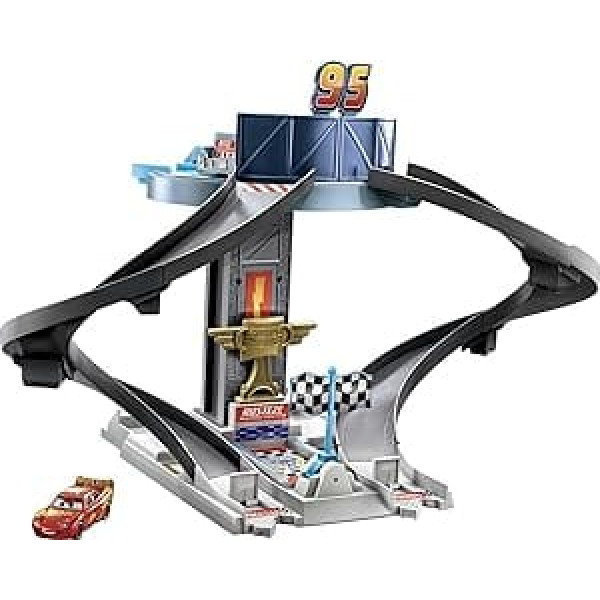 Disney Pixar Cars GJW42 - Rust-Eze Race Tower Racing Set for Racing and Creative Play