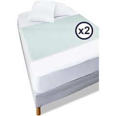 KMINA - Mazgājamie gultu nesaturēšanas paliktņi senioriem 5 slāņi (x2 gab., 90 x 75 cm), Pārģērbšanās paklājiņš pieaugušajiem, Gultas paliktņi Nesaturēšana, Gultas aizsargpaliktņi ar spārniem - Ražots Eiropā