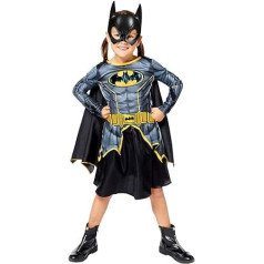 Amscan Kids Batgirl Costume Dress with Cape 3D Mask 100% Recycled Materials Super Heroes Theme Party Carnival