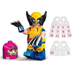 LEGO Marvel Series 2 mini figūriņa: Wolverine mini figūriņa ar LEGO kalendāra cilvēka apmetņiem — supervaroņi 71039