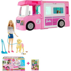 Barbie Walk and Potty Pup, DWJ68 GHL93 — trīs vienā Super Adventure Camper