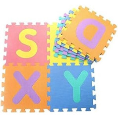 N / A Children's Play Mat Learning Mat Puzzle Mat 10 Pieces Foam Mat Children's Rug Alphabet Animal and Colourful Mat 30 x 30 cm, Letters