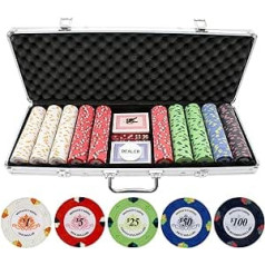 13,5 g Kunstnägel Monaco Casino Clay Poker Chips Set