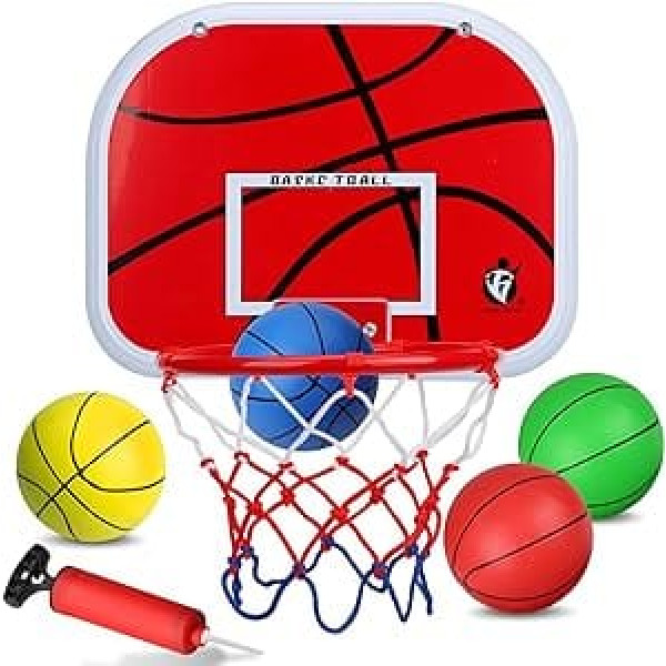 Iekštelpu mini basketbola grozs Basketbola stīpa, mazas bumbas virs durvīm, mazas galda stīpas spēļu komplekts durvīm un sienas stiprinājumam, baseina basketbols