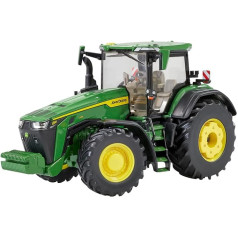 John Deere 8R 370 Tractor Replica, John Deere Tractor Replica Compatible with Farm Animals and Toys in 1:32 Scale, Suitable for Collectors & Children from 3 Years