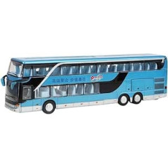 YOUTHINK Electric 150 Alloy Double Decker Bus Model Toy with Light Music for Children Children's Gift Pull-Out Vehicles Mini City Bus Model (Blue)