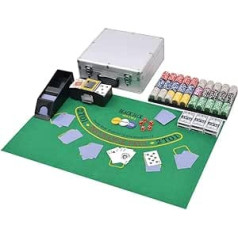 vidaXL Kombiniertes Poker/Blackjack Set ar 600 Laserchips Aluminium