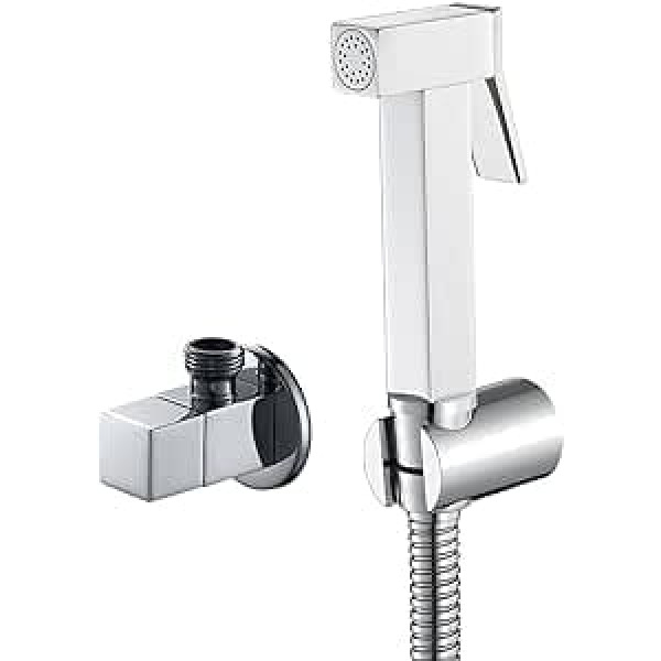 Handsprüher-Set, Messing-WC-Hand-Bidet-Stoffwindel-Sprühset, Bidet-Sprühgerät for Toilette mit auslaufsicherem Design, Chrom