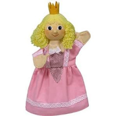 Rozā princeses pasaku lelle rokas lelle 30 cm ideāli piemērota leļļu teātrim un lomu spēlei bērniem, zēniem, meitenēm