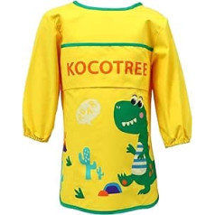 GALPADA Children's Art Coat Painting Apron Children Artist Coat Sleeves Bib Fabric Drawing Apron for Boys and Girls S